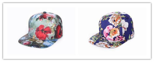 printed hip-hop cap