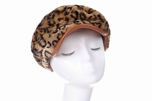 Leopard print hat, leopard print short brim hat