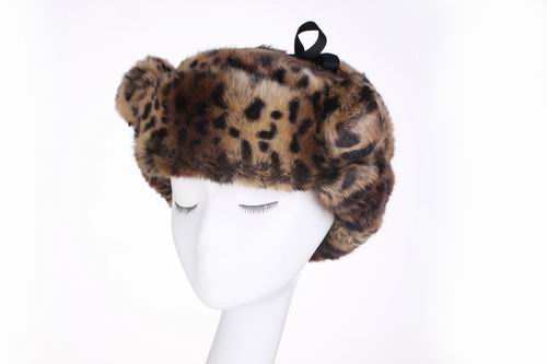 Leopard print hat, leopard print lei feng hat