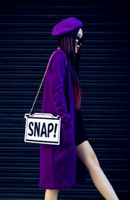 purple fashion beret